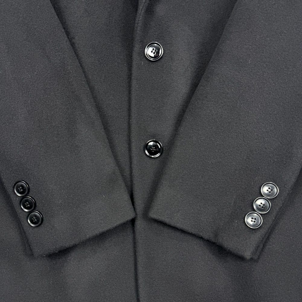 Veno Giovanni Wool Top Coat Black Size 2XL 48 Mens 3/4 Length Overcoat Jacket - Picture 4 of 14